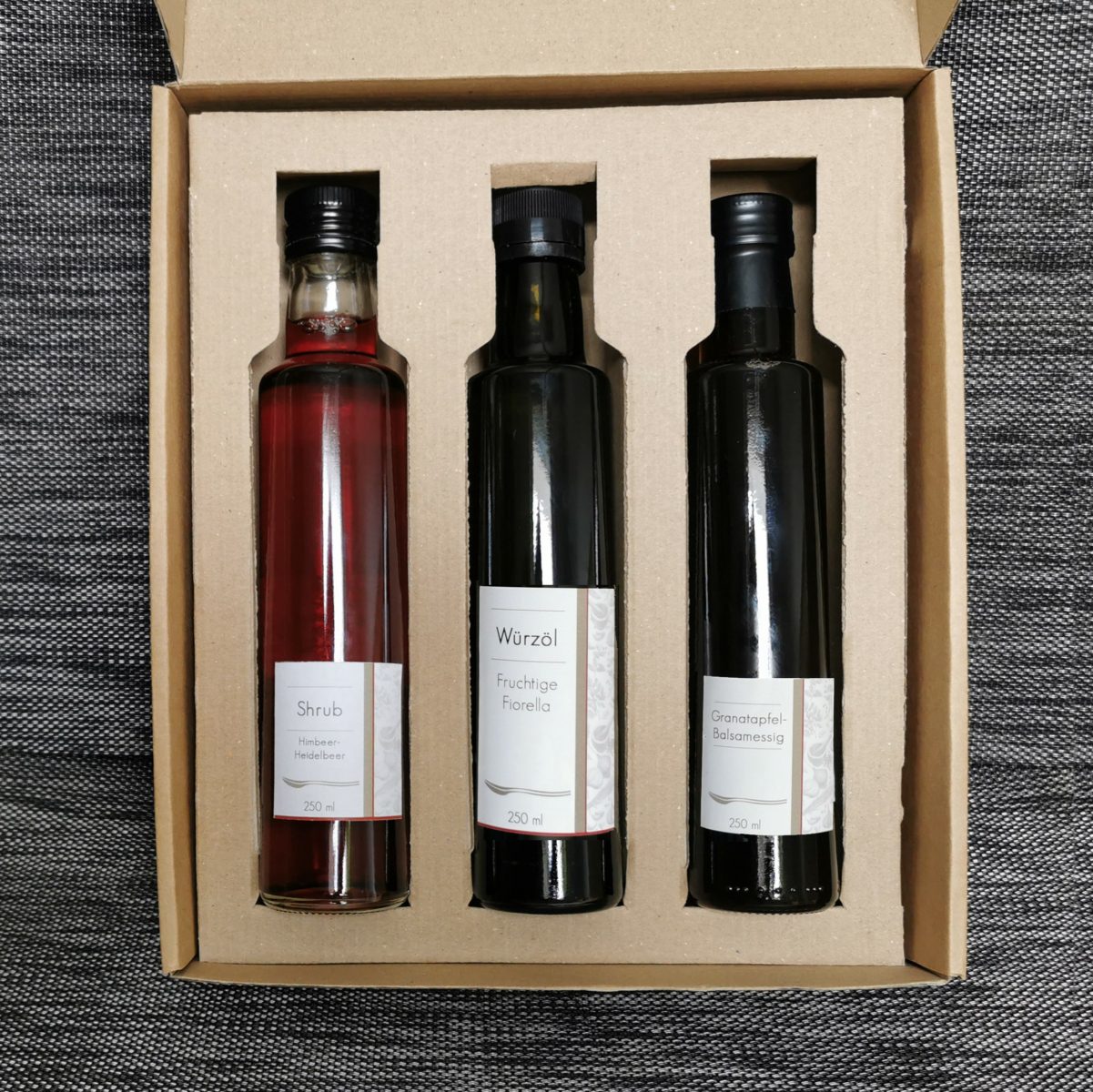 Geschenk-Set Essig, Öl und Shrub von essArt